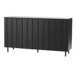 Sideboards & dressers, Rib sideboard, 159 cm, soft black, Black