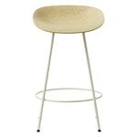 Bar stools & chairs, Mat bar stool, 65 cm, cream steel - hemp, White