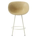Bar stools & chairs, Mat bar armchair, 65 cm, cream steel - hemp, White