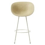 Bar stools & chairs, Mat bar armchair, 75 cm, cream steel - hemp, White