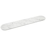 Platters & bowls, Podium board, 90 cm, mixed white marble, White