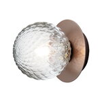 Nuura Liila 1 wall/ceiling lamp, small, dark bronze - optic clear