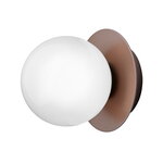 Nuura Liila 1 wall/ceiling lamp, small, dark bronze - opal