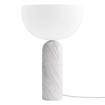 Illuminazione, Lampada da tavolo Kizu, grande, marmo bianco, Bianco
