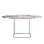 Dining tables, Florence dining table, 145 cm, white - white marble Viola, White