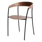 Dining chairs, Missing armchair, lacquered walnut - black, Natural