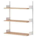 Wall shelves, New Works Wall shelf, 900, oak - white, White