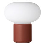 Summer gifts, Karl-Johan portable table lamp, earth red, White