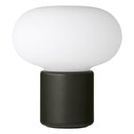 Lampes d’extérieur, Lampe de table portable Karl-Johan, vert forêt, Blanc