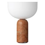 , Kizu portable table lamp, Breccia Pernice marble, White