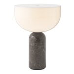 Lampada da tavolo portatile Kizu, marmo grigio