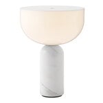 , Kizu portable table lamp, white marble, White