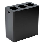 Roskakorit, Ecogrande Forever Bin kierrätyslaatikko, 3-osioinen, musta, Musta