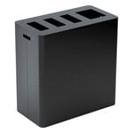 Roskakorit, Ecogrande Forever Bin kierrätyslaatikko, 4-osioinen, musta, Musta