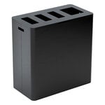 Waste bins, Ecogrande Forever Bin recycling station, 4 openings, cool black, Black