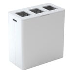 Waste bins, Ecogrande Forever Bin recycling station, 3 openings, pure white, White