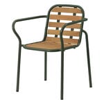 Patio chairs, Vig armchair, Robinia wood - dark green, Natural