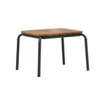 Tables de jardin, Table basse Vig, 55 x 45 cm, bois de robinier - vert foncé, Naturel
