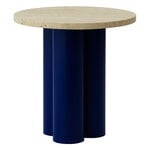 Normann Copenhagen Dit table, bright blue - light travertine