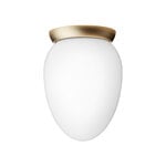 Ceiling lamps, Rizzatto 171 ceiling lamp, brass - opal white, White