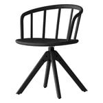 Dining chairs, Nym 2845 swivel chair, black, Black