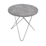 Coffee tables, Tall Mini O table, steel - grey marble, Grey