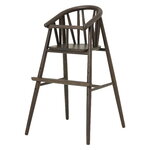Saga high chair, black stained oak