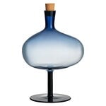 Prydnadsföremål i glas, Bod flaska, 295 mm, midnattsblå - kork, Blå