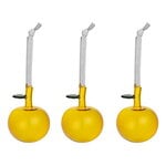 Glass objects, Glass apple, 3 pcs, yellow, Yellow