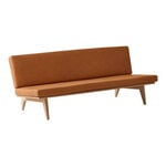 Sofas, Åre 3-seater sofa, oak - cognac leather, Brown