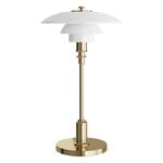 Portable lamps, PH 2/1 portable table lamp, brass metallised, Gold