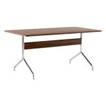 Dining tables, Pavilion AV18 table, chrome - lacquered walnut, Brown