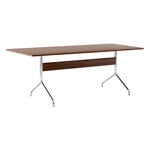 Dining tables, Pavilion AV19 table, chrome - lacquered walnut, Brown