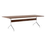 Dining tables, Pavilion AV24 table, chrome - lacquered walnut, Brown