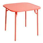 Patio tables, Week-end table, 85 x 85 cm, coral, Orange