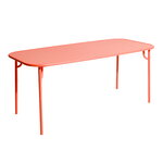 Trädgårdsbord, Week-end bord, 85 x 180 cm, korall, Orange