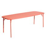 Patio tables, Week-end table, 85 x 220 cm, coral, Orange