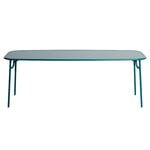 Tables de jardin, Table Week-end, 85 x 220 cm, bleu océan, Vert