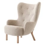 Armchairs & lounge chairs, Petra VB3 lounge chair, Karakorum 003 - oiled oak, Beige