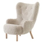 Armchairs & lounge chairs, Petra VB3 lounge chair, Moonlight sheepskin - oiled oak, White