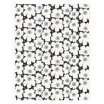 Marimekko Pieni Unikko cotton fabric, blueberry - off-white - cold blue