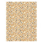 Marimekko Pieni Unikko fabric, off white - beige - dark blue