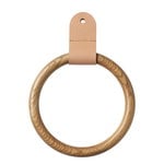 FDB Møbler Q4 Allé scarf ring, oak - natural leather