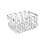 Storage baskets, Rectangular 15 wire basket, acid proof steel, Silver