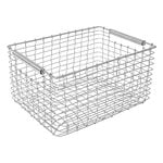 Storage baskets, Rectangular 19 wire basket, acid proof steel, Silver
