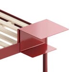 Side table for bed frame, deep red