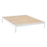 Bed frame with slats, white