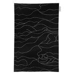 Tea towels, Rakkauden meri tea towel/place mat, black - white, White