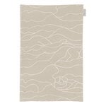 Tea towels, Rakkauden meri tea towel/place mat, beige - white, White