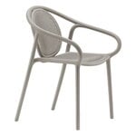 Terassituolit, Remind 3735r käsinojallinen tuoli, kierrätysmuovi, harmaa, Harmaa